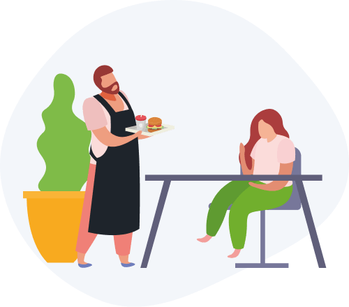 Illustration service à table